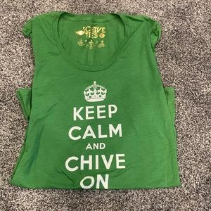 theCHIVE Keep Calm and Chive On Women’s size L T-Shirt